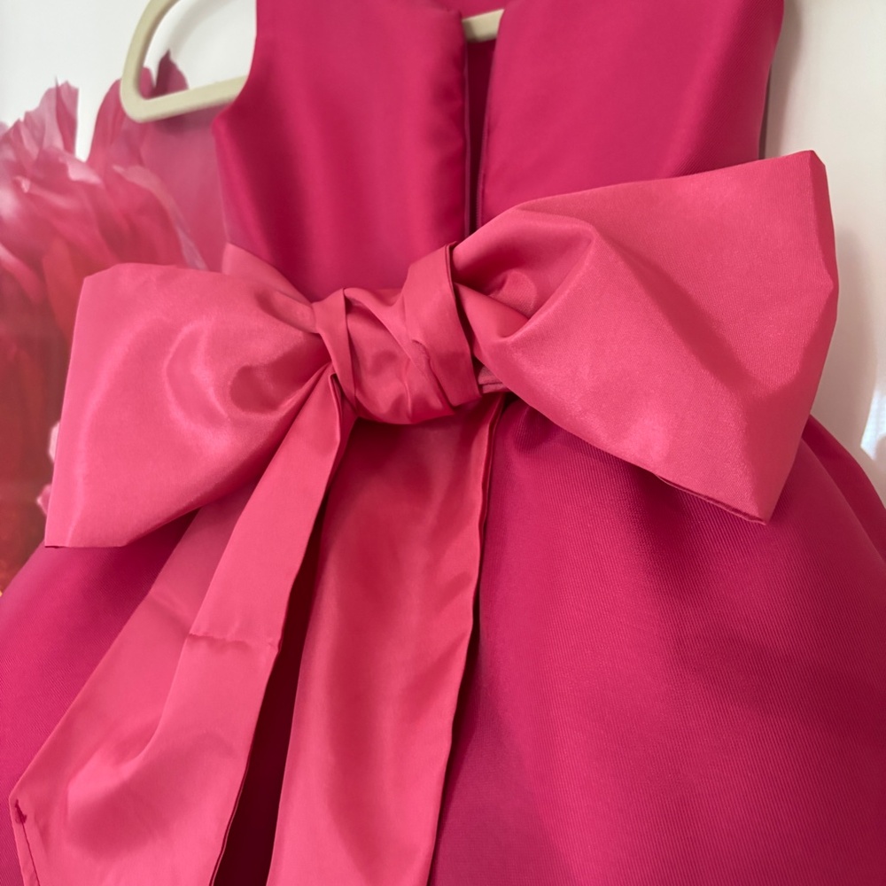Handmade Taffeta Girls Dress with Sash - Picture 5 of 5